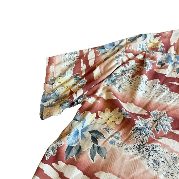 Tommy Bahama 100% Silk Tropical Print Button-Down Shirt Short Sleeve Size 2XL - Picture 9 of 12